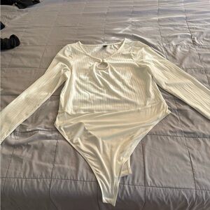 Cream Long Sleeve Bodysuit